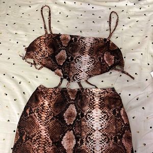 Snake print dress
